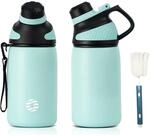 Edelstahl Trinkflasche Mit Magnetdeckel, 400ml, Bpa-frei, Auslaufsicher, F&uuml;r...