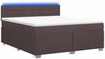 Boxspringbett Mit Matratze Und Led Dunkelbraun 140 X 200 Cm Vidaxl