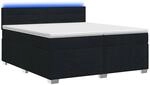 Boxspringbett Mit Matratze Und Led Schwarz 200 X 200 Cm Stoff Vidaxl