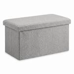Relaxdays Sitzbank, Stauraum, Teddystoff, Faltbar, Gepolstert, Flur, Schlafzimmer,