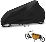 Lastenrad Abdeckung Wasserdicht 600d Oxford, 285x65x115cm, Schwarz