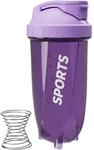 Protein Shaker 600ml Mit Edelstahl-mixball, Verstecktem Griff, Violett