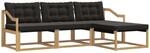 Vidaxl Outdoor Sofa Set 4 Pcs White And Black