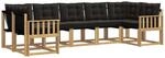 Vidaxl Outdoor Sofa Set 7 Pcs 7-seaters White And Black