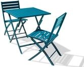 Citygarden - Marius - 2-sitzer-garten-essgruppe Aus Entenblauem Aluminium - City