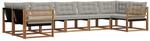 Vidaxl Outdoor Sofa Set 7 Pcs Natural And Light Grey