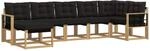 Vidaxl Outdoor Sofa Set 7 Pcs White And Black