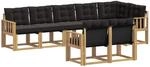 Outdoor-sofagarnitur 8 Stk. 7-sitzer Wei&szlig; Und Schwarz Vidaxl