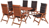 Vitoria Set 13tlg Eucalyptus Klapptisch 135 X 85 Cm