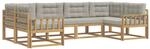 Outdoor-sofagarnitur 6 Stk. 6-sitzer Wei&szlig; Und Hellgrau Vidaxl