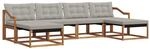 Vidaxl Outdoor Sofa Set 6 Pcs Natural And Light Grey