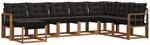 Vidaxl Outdoor Sofa Set 8 Pcs Natural And Black