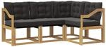 Vidaxl Outdoor Sofa Set 4 Pcs White And Black