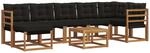 Vidaxl Outdoor Sofa Set 8 Pcs Natural And Black