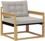 Outdoor-sofagarnitur Massives Akazienholz Und Textilene Vidaxl