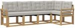 Outdoor-sofagarnitur 5 Stk. 5-sitzer Wei&szlig; Und Hellgrau Vidaxl