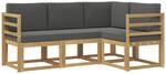 Outdoor-sofagarnitur 4 Stk. 4-sitzer Wei&szlig; Und Anthrazit Vidaxl