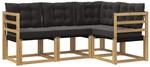Vidaxl Outdoor Sofa Set 4 Pcs White And Black