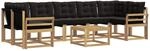 Outdoor-sofagarnitur 8 Stk. 7-sitzer Wei&szlig; Und Schwarz Vidaxl