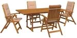 5-teiliges Garten-esszimmer-set Natur Massivholz Akazie Vidaxl