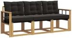 Vidaxl Outdoor Sofa Set 3 Pcs White And Black