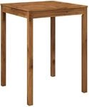 Vidaxl Garden Bar Table Natural 80 X 80.5 X 105 Cm Solid Acacia Wood