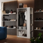 Kleiderschrank Elmo, Wei&szlig;, 80 X 200 Cm 2er Set, Vicco