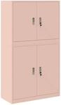 Aufbewahrungsschrank 2 Stk. Rosa 90 X 40 X 160 Cm Stahl Vidaxl