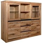 Highboard Wildeiche / Zerreiche Natur Ge&ouml;lt 155x43x140 (bxtxh) Montiert...
