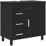Waschtisch Schwarz 60 X 35 X 60 Cm Holzwerkstoff Vidaxl