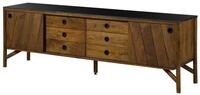 Sideboard Mango Braun / Schwarz Ge&ouml;lt 200x45x65 Cm Montiert Los Angeles 113