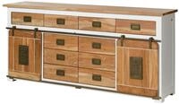 Sideboard Mango Wei&szlig; Lackiert 200x45x90 (bxtxh) Montiert Railway 522