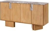 Sideboard Mango Beige Lackiert 160x45x85 Cm Teilmontiert Lugano 101
