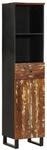 Badschrank 38x33x160 Cm Altholz Massivholz Vidaxl