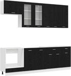 K&uuml;cheneinheit Lyon 8 Stk. Schwarze Eiche Holzwerkstoff Vidaxl