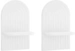 Vidaxl Wall Shelf 2 Pcs White 23 X 13.5 X 37.5 Cm Engineered Wood