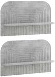 Wandregal 2 Stk. Betongrau 60 X 13,5 X 37,5 Cm Holzwerkstoff Vidaxl