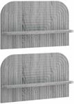 Wandregal 2 Stk. Sonoma-grau 60 X 13,5 X 37,5 Cm Holzwerkstoff Vidaxl