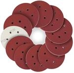 Schleifpapier Set 150mm Klett 6 Loch P120 F&uuml;r Exzenterschleifer Holz Metall