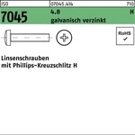 Flachkopfschraube Iso 7045 M.kreuzschlitz-ph M 5 X 30 -h 4.8 Galvanisch Verzinkt