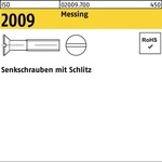 Senkschraube Iso 2009 M.schlitz M 2,5 X 6 Messing