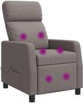 Massage Relaxsessel Taupe Stoff Vidaxl