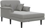 Vidaxl Chaise Longue Light Grey Velvet
