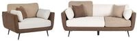 Sofa Set 4-sitzer Bolga Stoff Braun