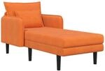 Gro&szlig;e Chaiselongue Orange Cordstoff Vidaxl