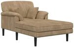 Chaiselongue Taupe Cordstoff Vidaxl