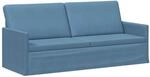 3-sitzer Sofa Blau 190 X 81 X 82 Cm Cordstoff Vidaxl