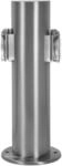 Jardinion - Steckdosens&auml;ule Mit 2 Steckdosen, Edelstahl, Rostfrei, Stromversorgung,