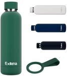 Edelstahl Thermosflasche 500ml Mit Silikongriff, 24h K&uuml;hl, 12h Warm,...