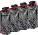 Faltbare Trinkflaschen 4er Set Bpa-frei Wiederverwendbar F&uuml;r Outdoor Reisen
